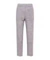 Peserico Cropped Linen Trousers In Gray