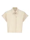 Peserico Beige Cotton Blend Shirt In Neutral