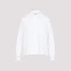 Peserico Cropped Cotton Shirt Buttoned Cuffs In Bianco Luce
