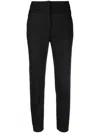 Peserico Cropped Tapered-leg Trousers In Black