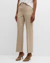 Peserico Cropped Straight-leg Pants In Barley