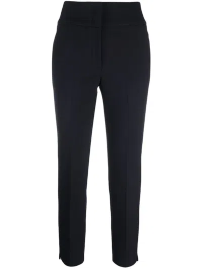 Peserico Cropped Tailored Trousers Blu