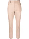 Peserico Cropped Tailored Trousers In Neutrals