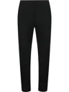 Peserico Slim-fit Cropped Trousers In Black  