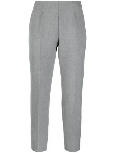 Peserico Cropped Trousers In Gray