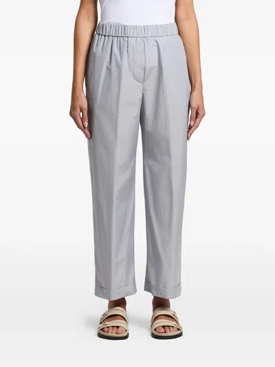 Peserico Cropped Trousers In Gray