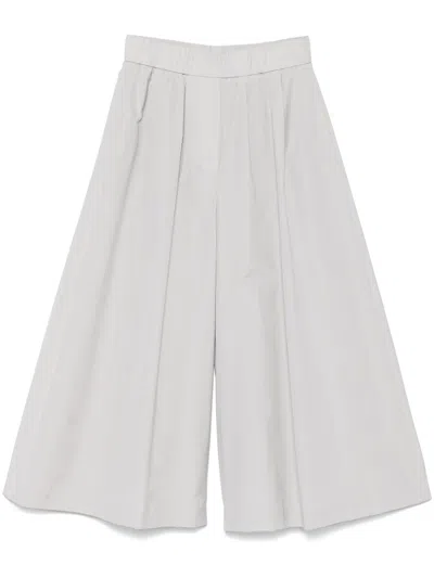 Peserico Cropped Trousers In Grey