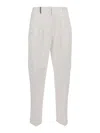 Peserico Cropped Trousers With Tapered Leg In White
