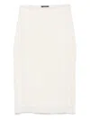 Peserico Crushed Organza Midi Skirt In Neutrals