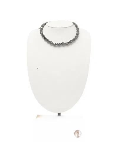Peserico Crystal Beaded Necklace In Silver