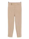 Peserico Cuffed Cropped Trousers In Brown