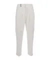 Peserico Cropped Trousers With Tapered Leg In White