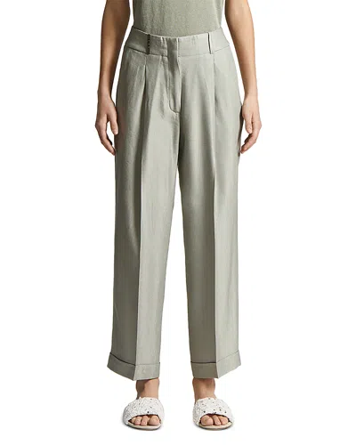 Peserico Cuffed Pants In Eucalyptus