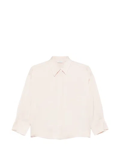 Peserico Cuffed Shirt In Neutral