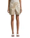 Peserico Cuffed Shorts In Amber Beige