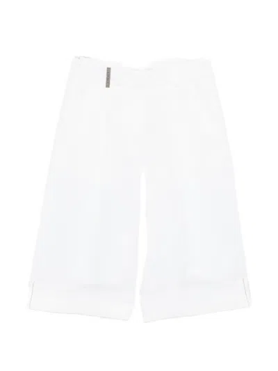 Peserico Cuffed Shorts In White