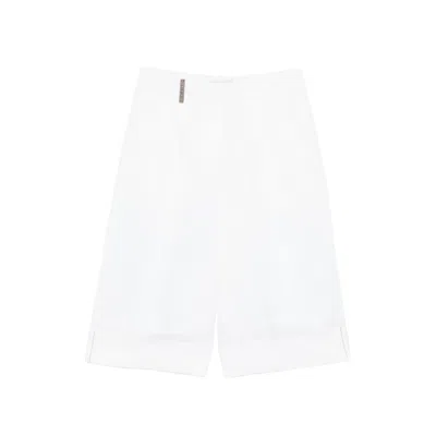 Peserico Pleated Shorts In White