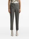 Peserico Cuffed Trousers In Gray