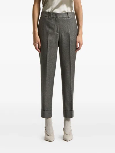 Peserico Cuffed Trousers In Gray