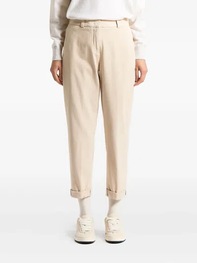 Peserico Cuffed Trousers In Multi