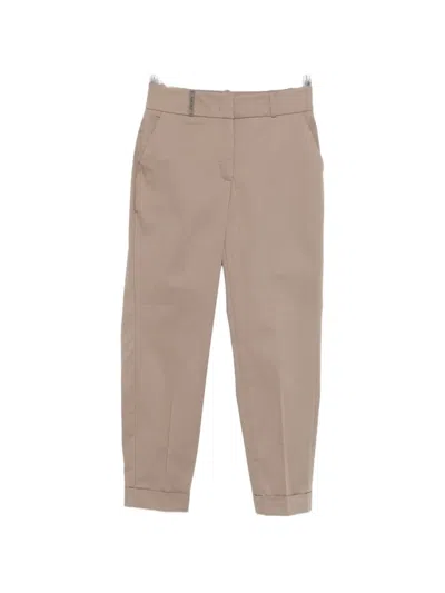 Peserico Casual Pants With Belt Loops In Brown