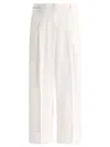 PESERICO CUFFED TROUSERS WHITE