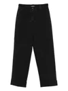 Peserico Cuffed Twill Trousers In Black