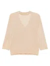 Peserico Fine-knit Top In Neutrals
