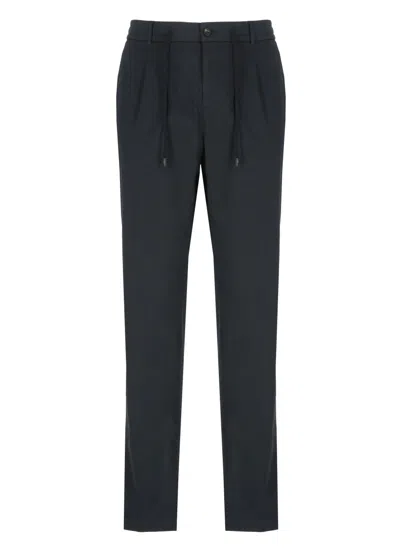 Peserico Dark Blue Cotton Pants