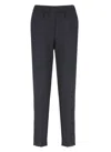 Peserico Elastic Waist Casual Pants In Blue