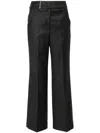 PESERICO DARK GREY VIRGIN LUREX FLANNEL TROUSERS