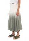 Peserico Degradé-effect Sunray Pleated Midi Skirt In Lagoon Green In Multi