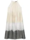 Peserico Degradé-print Twill Maxi Dress In Neutrals