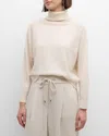 Shop Peserico Diamond-embroidered Turtleneck Sweater In Hornbeam