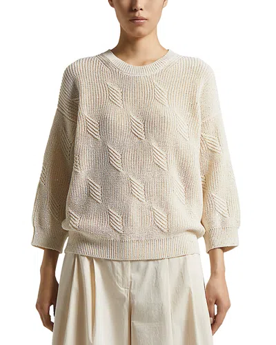 PESERICO DIAMOND KNITTED 3/4 SLEEVE SWEATER