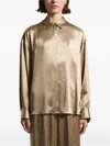 Peserico Dot-pattern Shirt In Gold