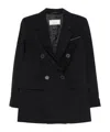 Peserico Double-breasted Blazer In Black