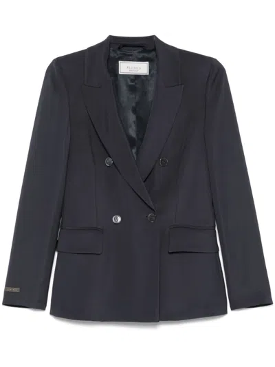 Peserico Double-breasted Blazer In Blue