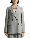 Peserico Double Breasted Blazer In Gray