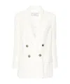 Peserico Double-breasted Blazer In White