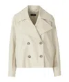 Peserico Double-breasted Jacket In Neutral