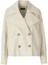 Peserico Double Technical Trench Coat In Neutrals