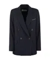Peserico Woman Blazer Midnight Blue Size 12 Polyester In Blue