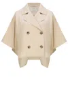 Shop Peserico Double-breasted Lightweight Twill Trench Coat In Beige