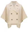 Peserico Double-breasted Cape In Beige