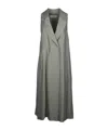 Peserico Double-breasted Sleeveless Coat In Gray