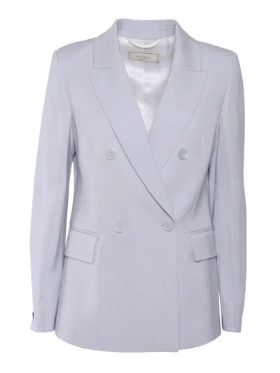 Peserico Double-breasted Tailored Jacket With Classic Lapel And Pockets In Gray