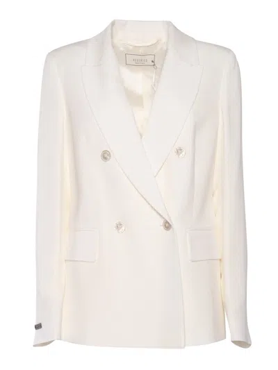 PESERICO DOUBLE-BREASTED TAILORED JACKET WITH CLASSIC LAPEL