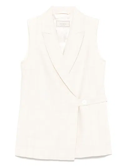Peserico Double-breasted Waistcoat In Gray