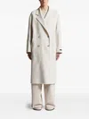 Peserico Double-breasted Wool Coat In Neutral